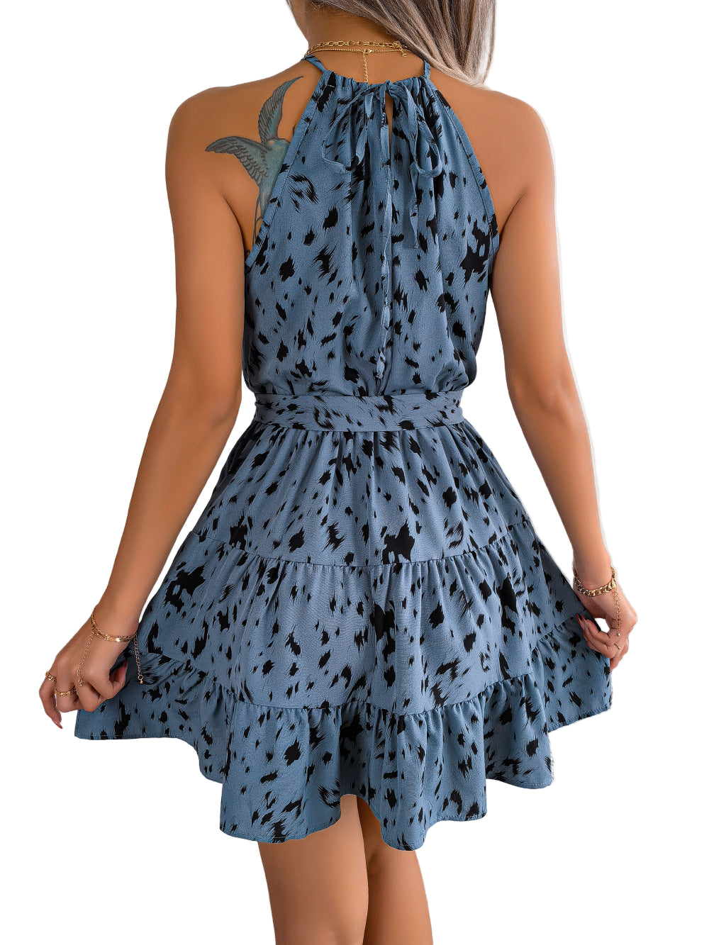 Leopard Print Ruffled Swing Dress — Summer, Casual Dresses — Chic Yana Fashion
