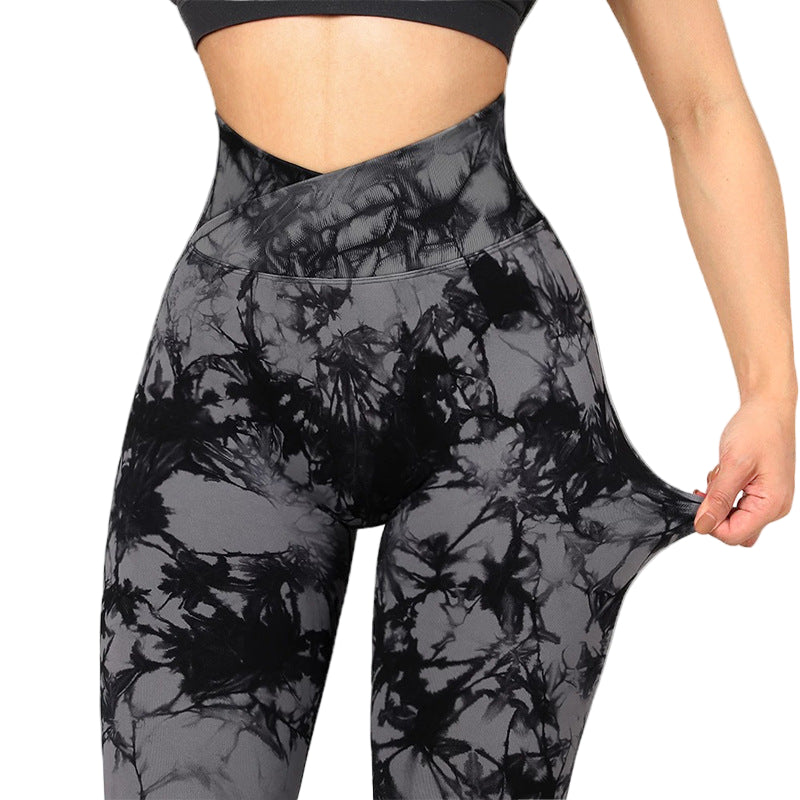 Tie-Dye Seamless Leggings for Yoga & Fitness — chic, seamless — Chic Yana Fashion