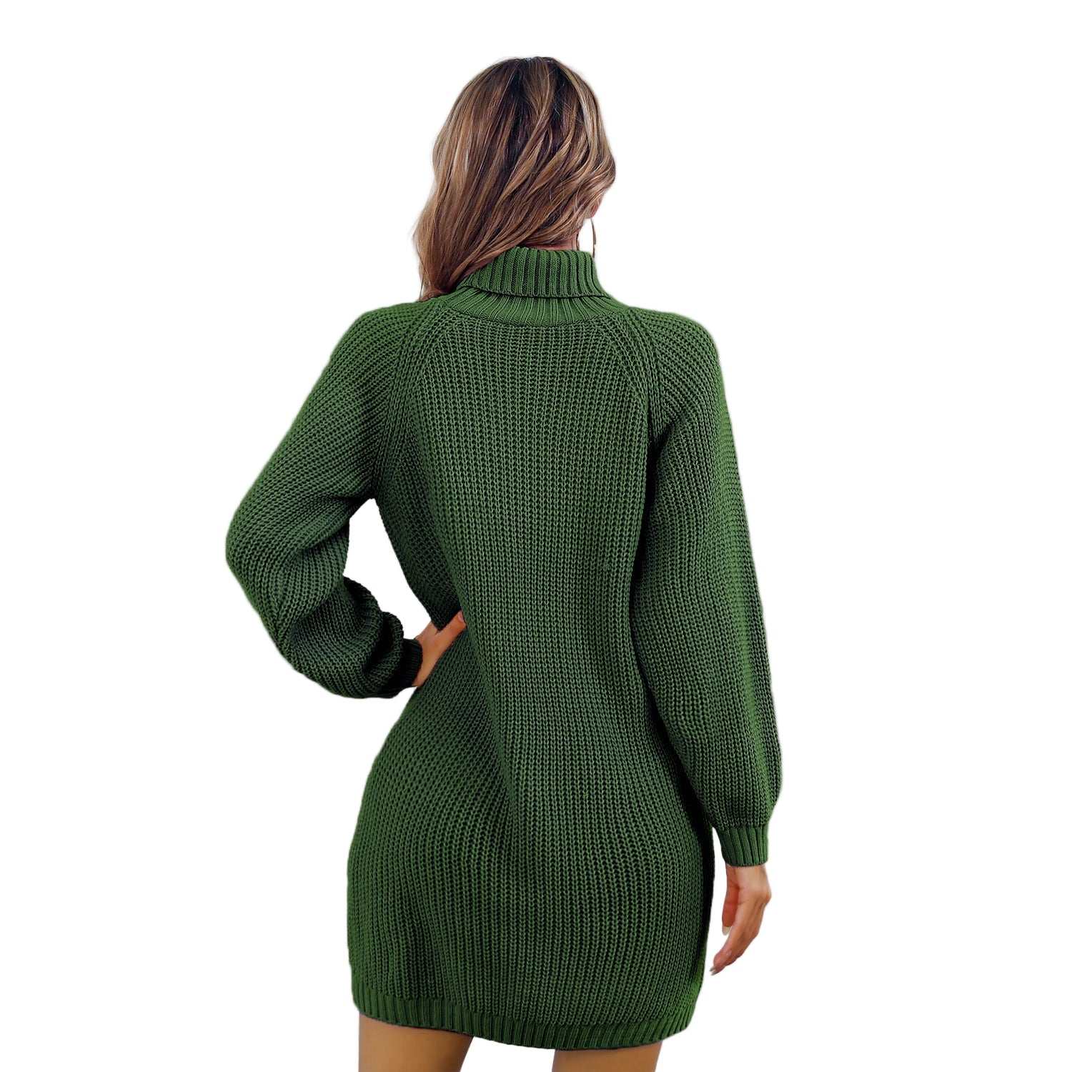 Winter Turtleneck Sweater Dress with Button Detail — Spring, Fall — Chic Yana Fashion