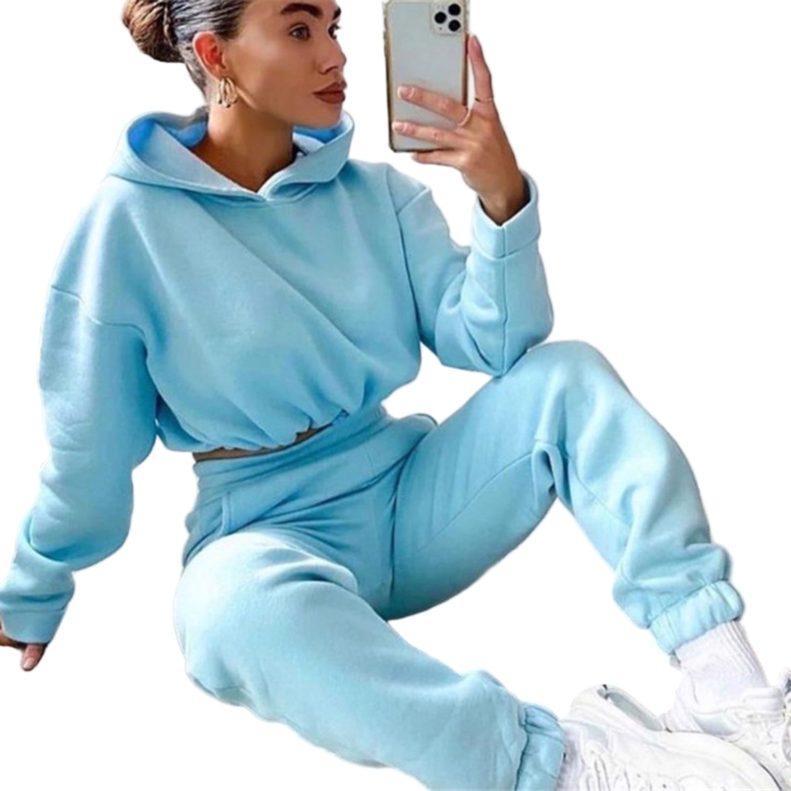 Women's 2-Piece Jogging Suit with Hoodie — Winter, Two Piece — Chic Yana Fashion