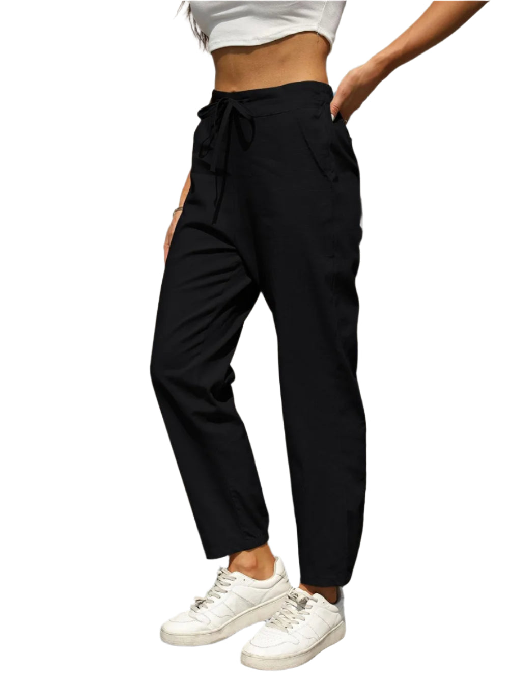 Elastic Waist Tapered Pants – stylish women's fashion from Chic Yana's Fashion