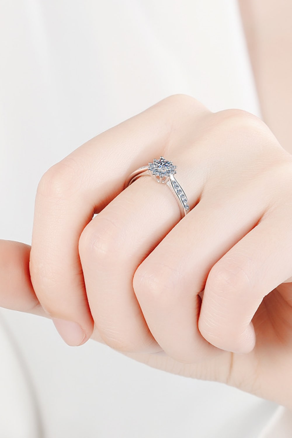 Moissanite Rhodium-Plated Snowflake Ring - Fashion Jewelry by Chic Yana's Fashion