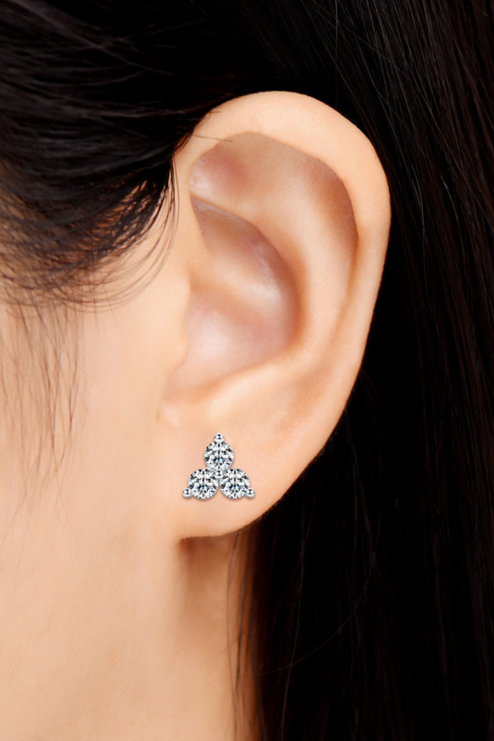 Moissanite 925 Sterling Silver Stud Earrings - Fashion Jewelry by Chic Yana's Fashion