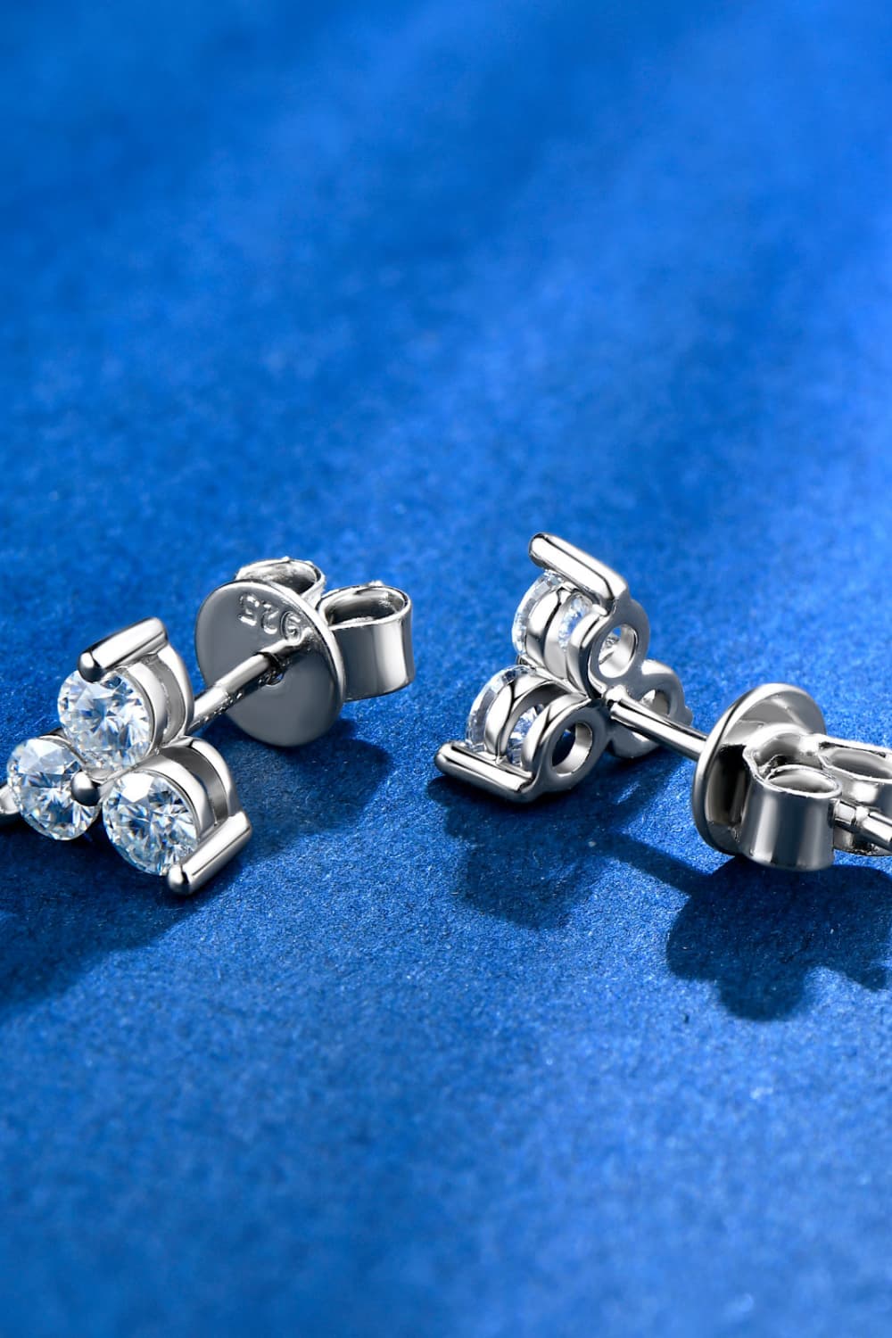 Moissanite 925 Sterling Silver Stud Earrings - Fashion Jewelry by Chic Yana's Fashion