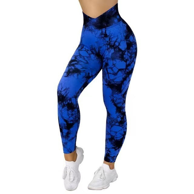 Tie-Dye Seamless Leggings for Yoga & Fitness — chic, seamless — Chic Yana Fashion