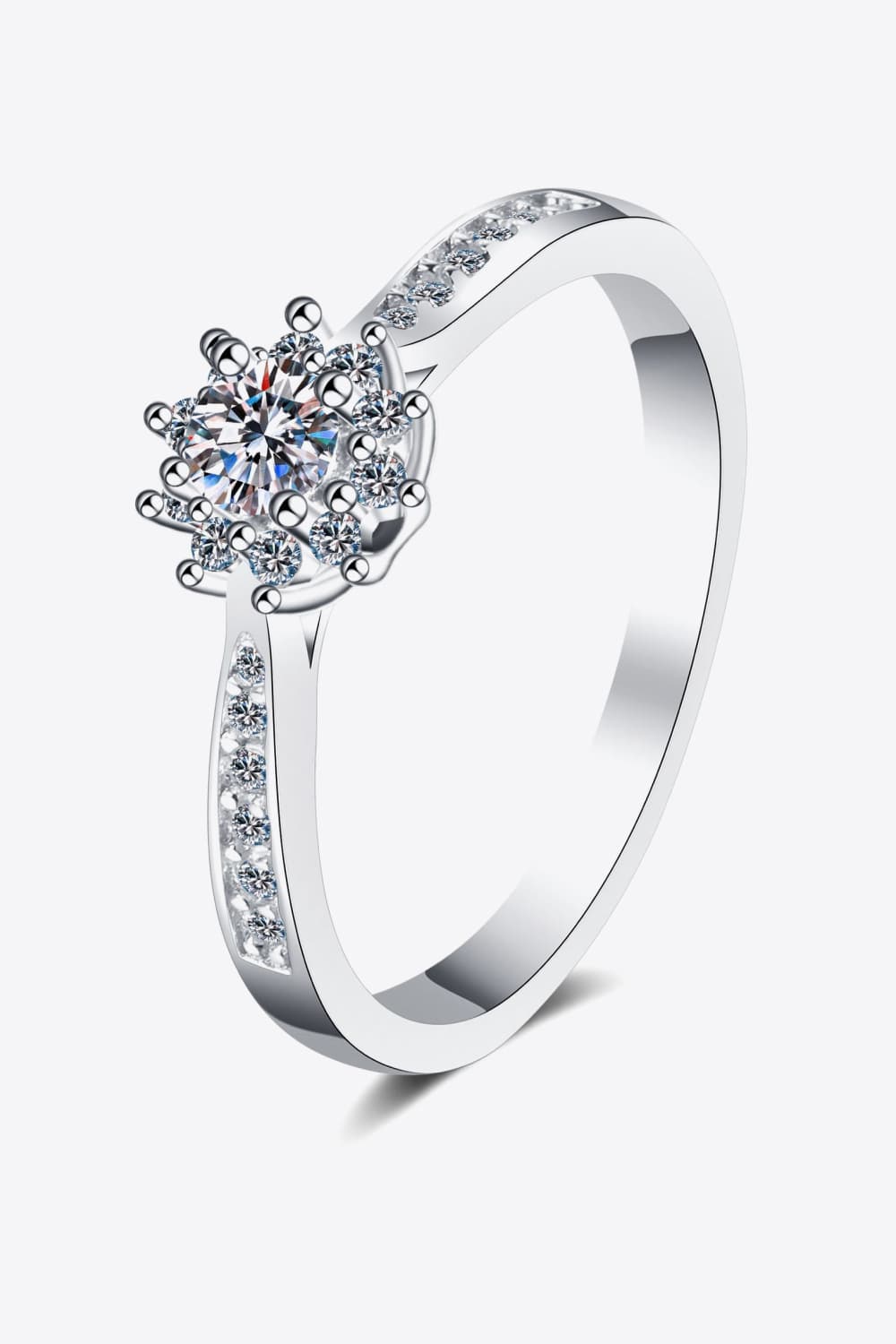 Moissanite Rhodium-Plated Snowflake Ring - Fashion Jewelry by Chic Yana's Fashion
