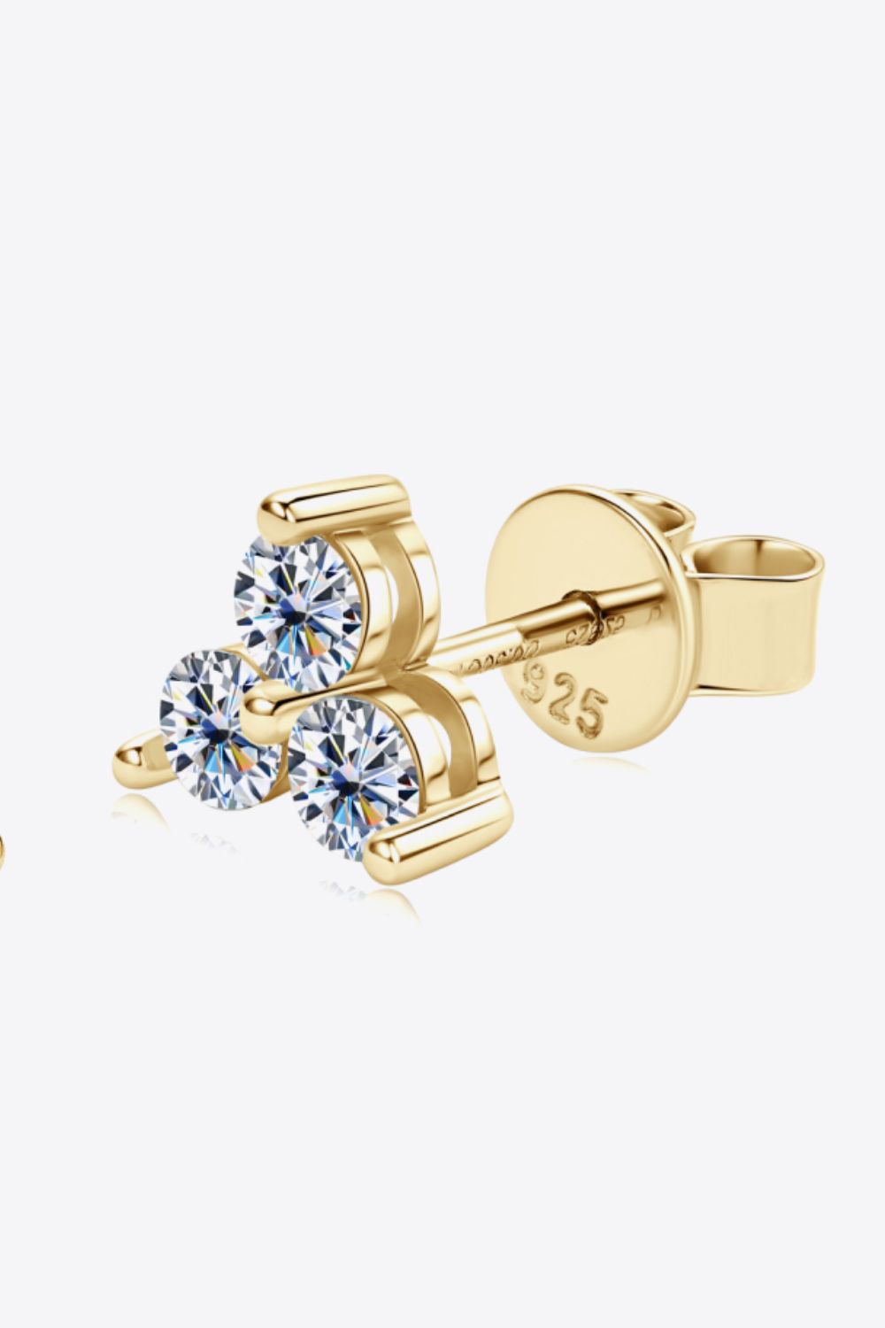 Moissanite 925 Sterling Silver Stud Earrings - Fashion Jewelry by Chic Yana's Fashion