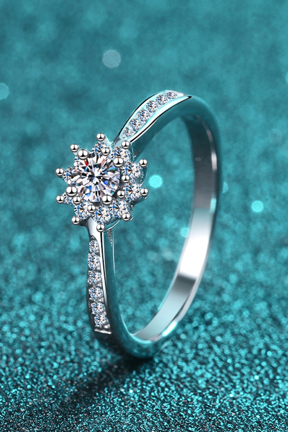 Moissanite Rhodium-Plated Snowflake Ring - Fashion Jewelry by Chic Yana's Fashion