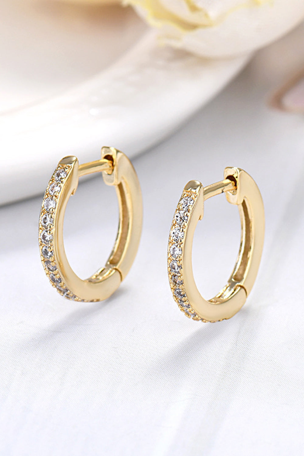 Moissanite 925 Sterling Silver Huggie Earrings - Fashion Jewelry by Chic Yana's Fashion