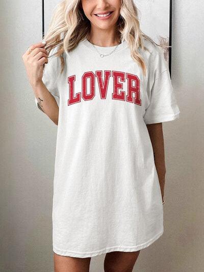 Lover Round Neck Half Sleeve T Shirt - Chic Yana's Fashion