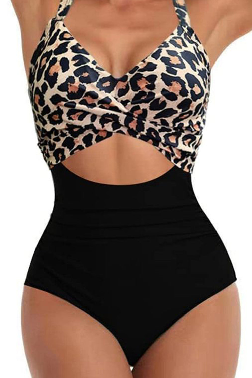 Tied Crisscross Cutout One Piece Swimwear - Stylish and Trendy Women's Fashion from Chic Yana's Fashion