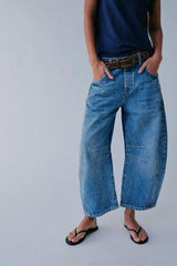 Wide Leg Jeans With Pockets 2 - Chic Yana's Fashion