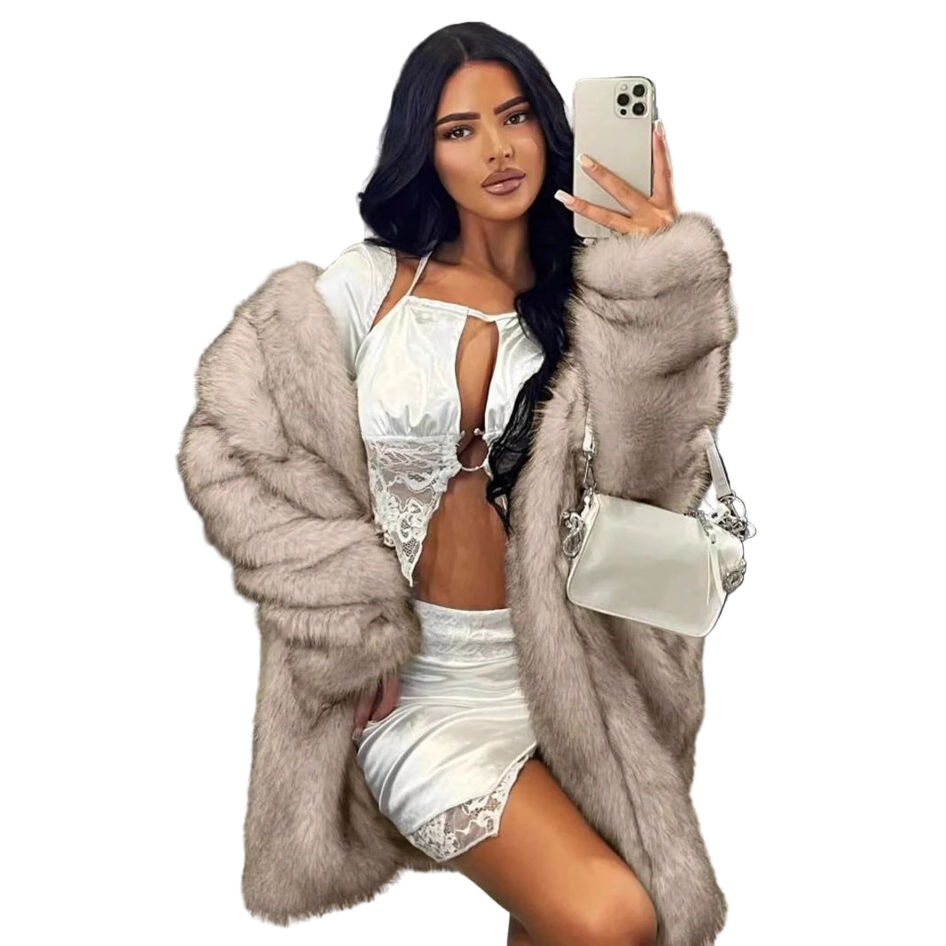 Faux Fur Coat with Fur Collar - Perfect for Fall & Winter — Fall, Winter — Chic Yana Fashion