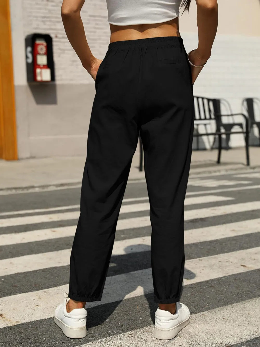 Elastic Waist Tapered Pants – stylish women's fashion from Chic Yana's Fashion