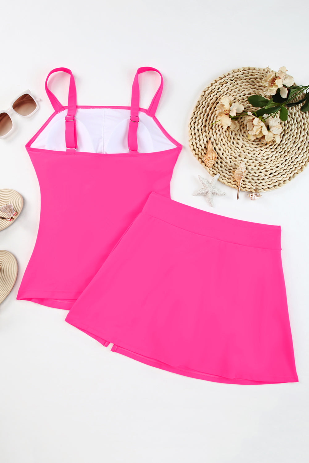 Square Neck Top And Skirt Swim Set - Stylish and Trendy Women's Fashion from Chic Yana's Fashion
