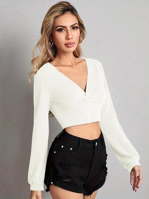 V Neck Crop Top - Chic Yana's Fashion