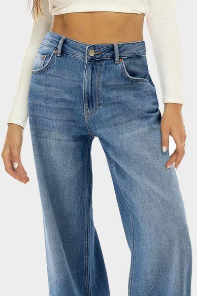 High Waist Wide Leg Jeans - Chic Yana's Fashion