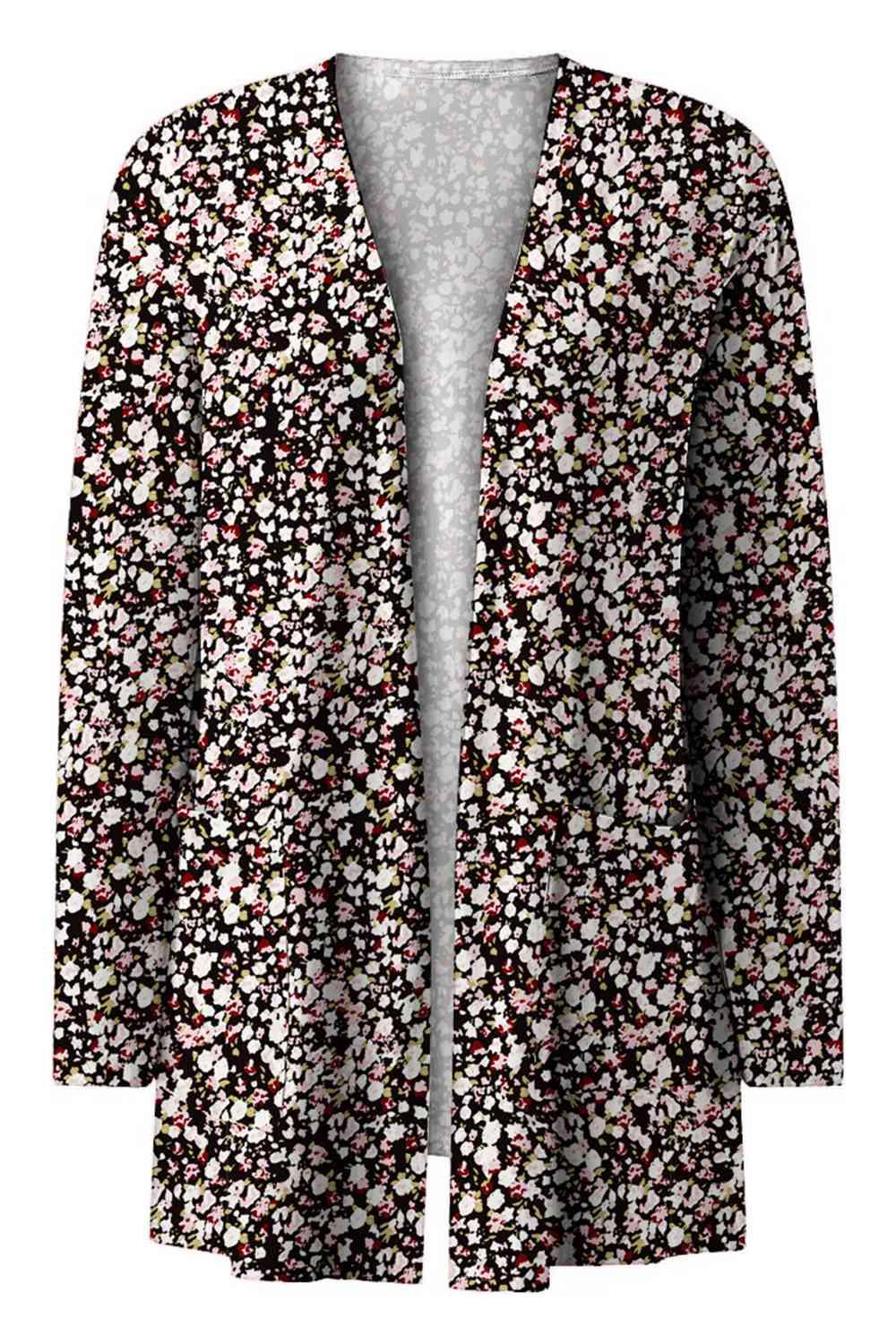 Printed Long Sleeve Cardigan - Chic Yana's Fashion