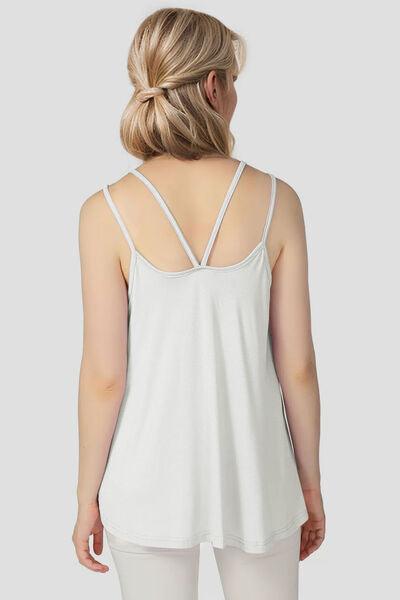 Basic Bae Bamboo Scoop Neck Double Spaghetti Straps Cami - Chic Yana's Fashion