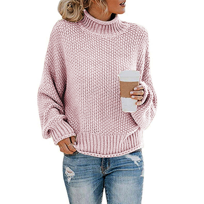 Thick Thread Turtleneck Pullover — Spring, Fall — Chic Yana Fashion