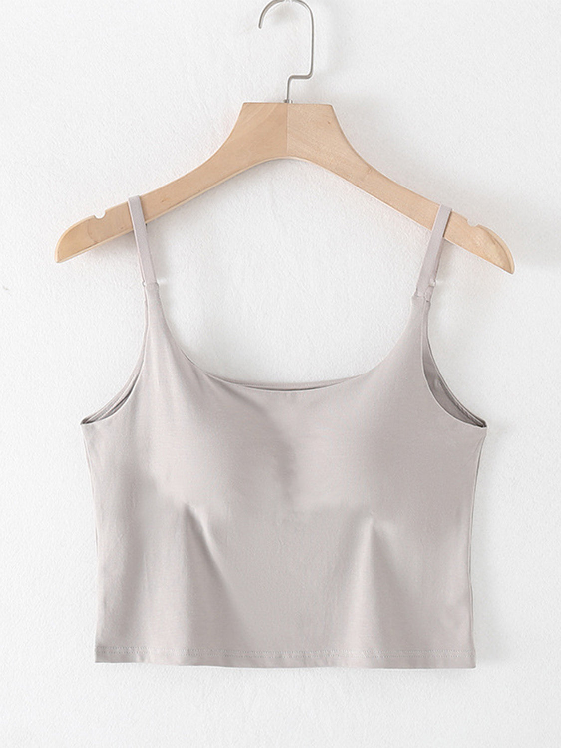 Scoop Neck Cropped Cami With Chest Pads - Stylish Women's Fashion | Chic Yana