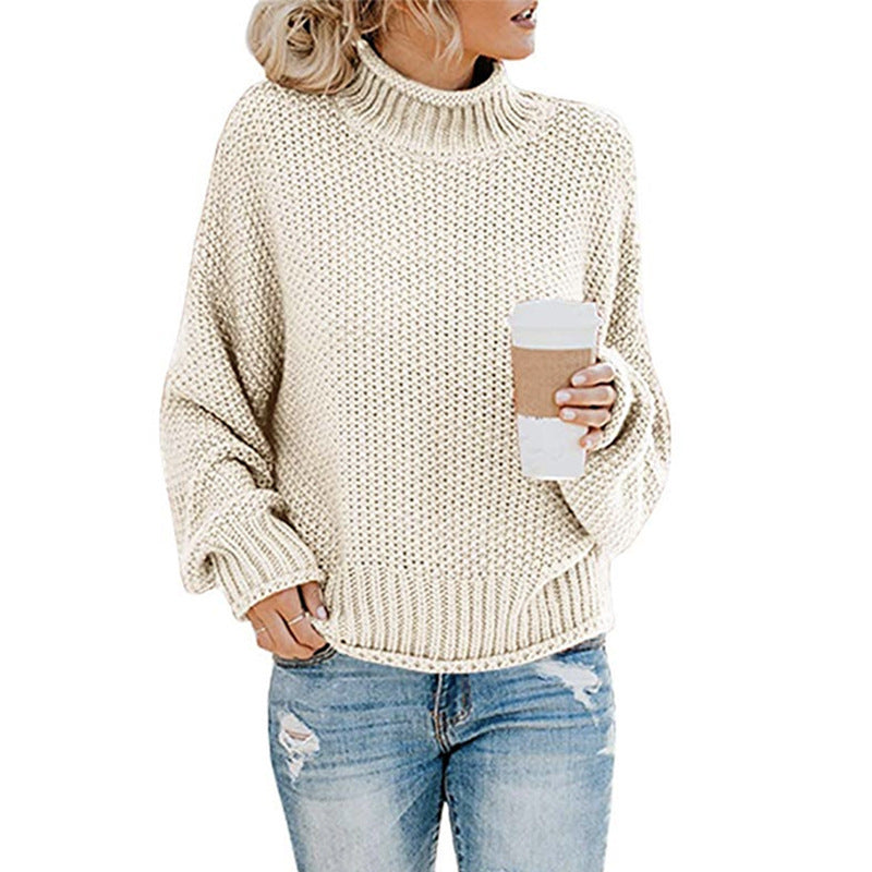 Thick Thread Turtleneck Pullover — Spring, Fall — Chic Yana Fashion
