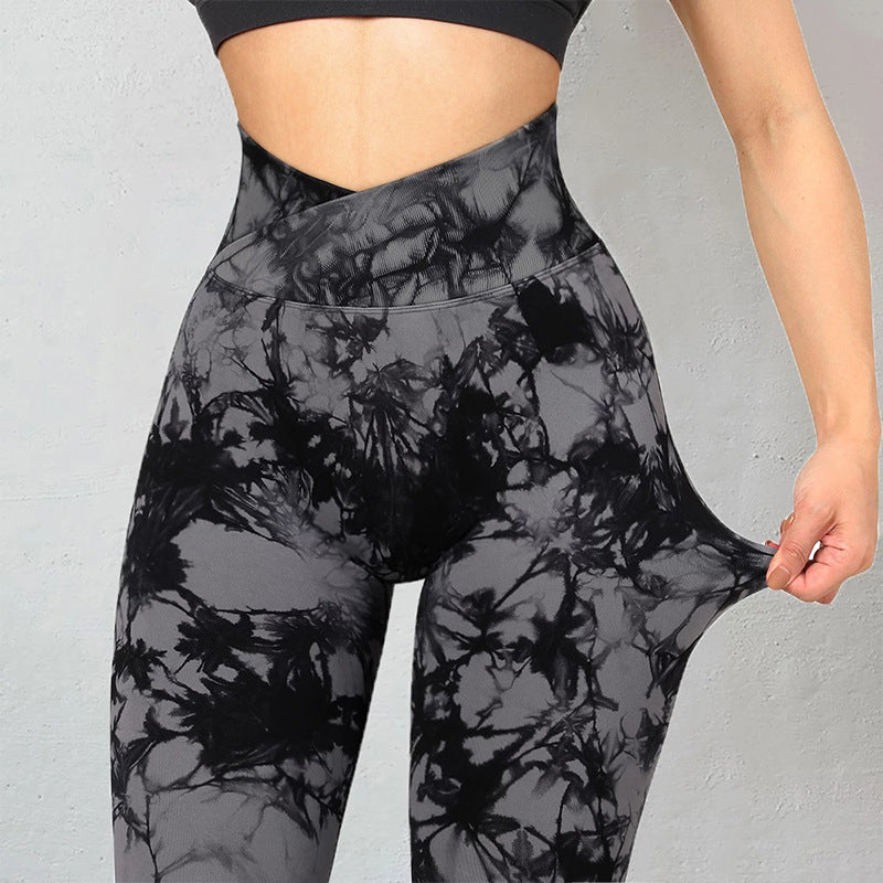 Tie-Dye Seamless Leggings for Yoga & Fitness — chic, seamless — Chic Yana Fashion