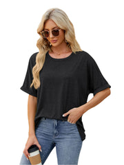 Florira Round Neck Half Sleeve T-Shirt - High-Quality Fashion | Chic Yana
