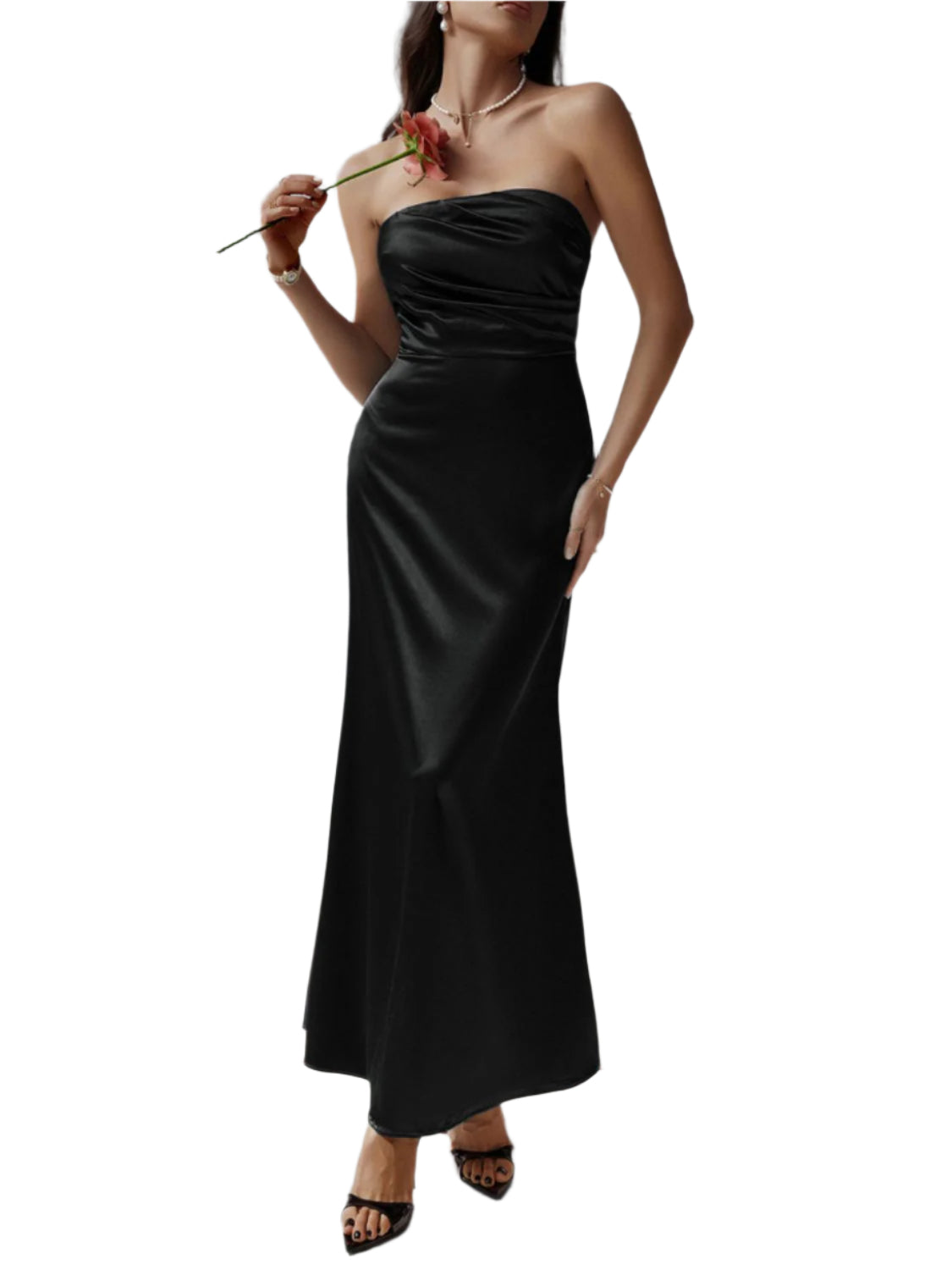 Devine Ruched Tube Maxi Dress - High-Quality Fashion | Chic Yana