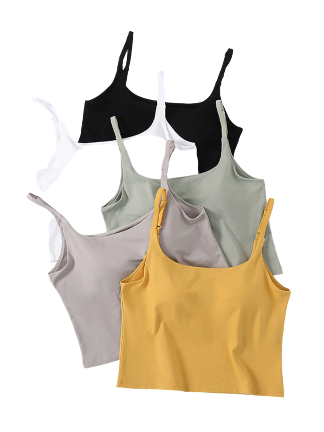 Scoop Neck Cropped Cami with Chest Pads - Stylish Women's Fashion | Chic Yana