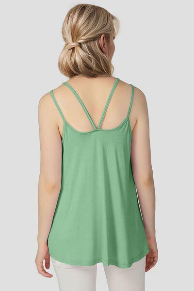 Basic Bae Bamboo Scoop Neck Double Spaghetti Straps Cami - Chic Yana's Fashion