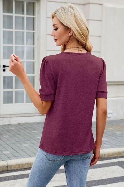 Round Neck Short Sleeve T Shirt 4 - Chic Yana's Fashion