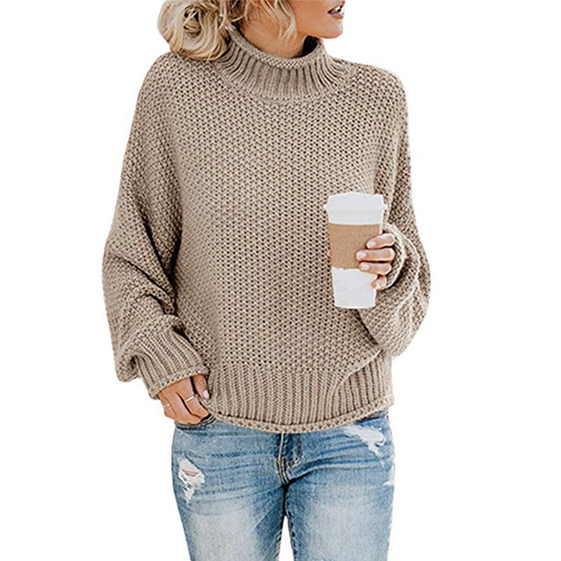 Thick Thread Turtleneck Pullover — Spring, Fall — Chic Yana Fashion