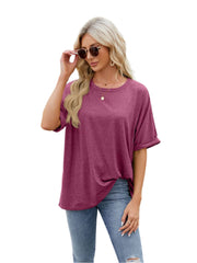 Florira Round Neck Half Sleeve T-Shirt - High-Quality Fashion | Chic Yana