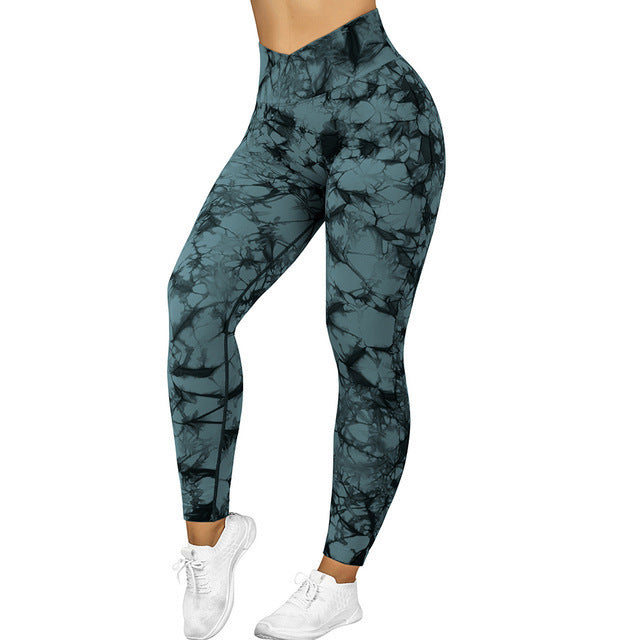 Tie-Dye Seamless Leggings for Yoga & Fitness — chic, seamless — Chic Yana Fashion