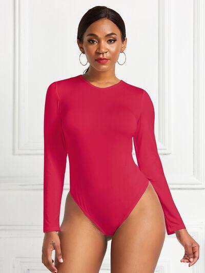 Round Neck Long Sleeve Bodysuit 2 - Chic Yana's Fashion