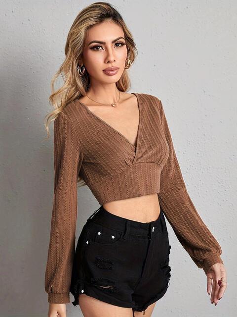 V Neck Crop Top - Chic Yana's Fashion