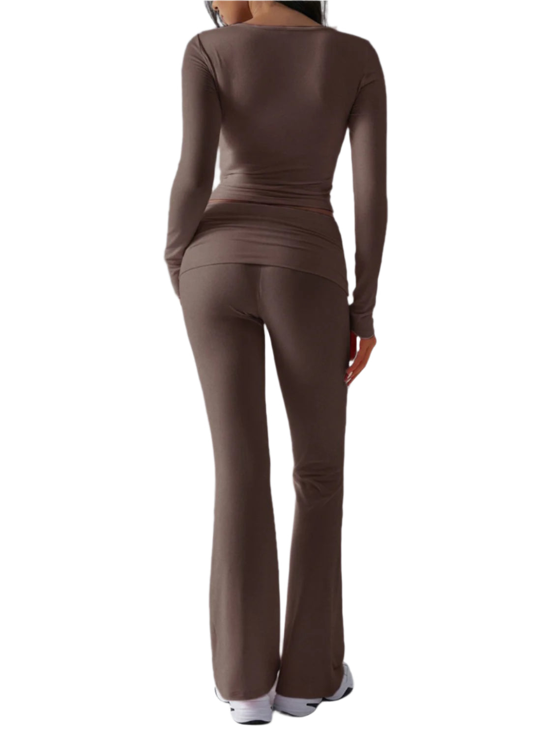 Devine Ruched Long Sleeve Top and Pants Set - Shop Now at Chic Yana's Fashion