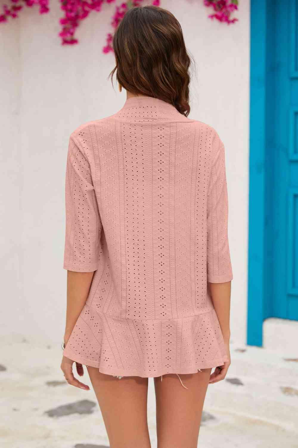 Half Sleeve Open Front Cardigan - Chic Yana's Fashion