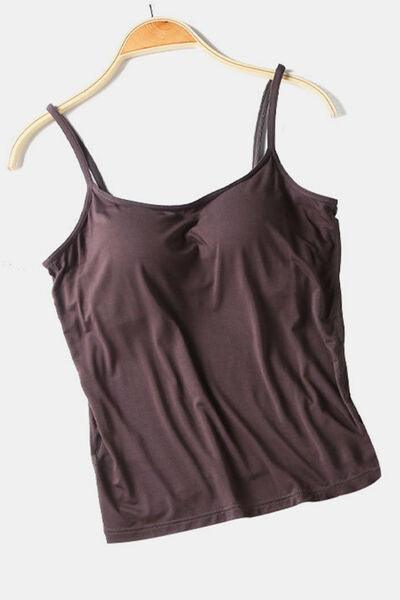 Scoop Neck Cami With Bra - Chic Yana's Fashion