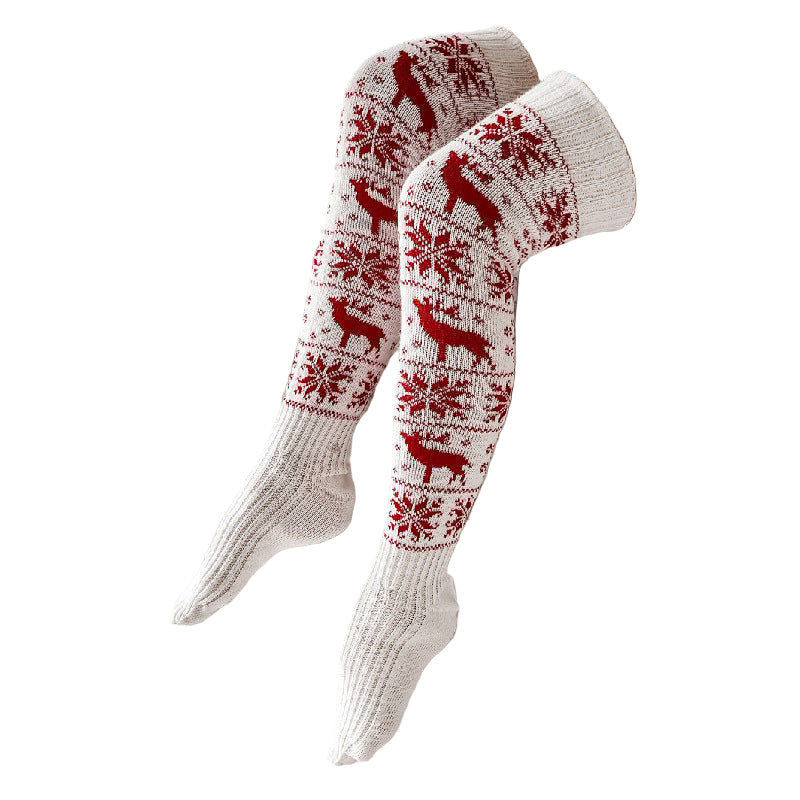 Winter Knitted Over-the-Knee Christmas Socks — Summer, Winter — Chic Yana Fashion