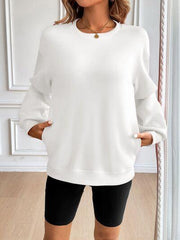 Ivy Lane Round Neck Long Sleeve Sweatshirt - Chic Yana's Fashion