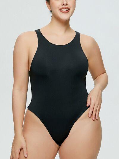 Full Size Round Neck Wide Strap Bodysuit - Chic Yana's Fashion