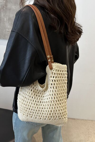 Openwork Woven Tote Bag - Chic Yana's Fashion