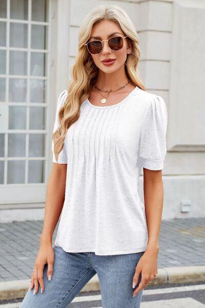 Round Neck Short Sleeve T Shirt 6 - Chic Yana's Fashion