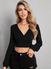 V Neck Crop Top - Chic Yana's Fashion