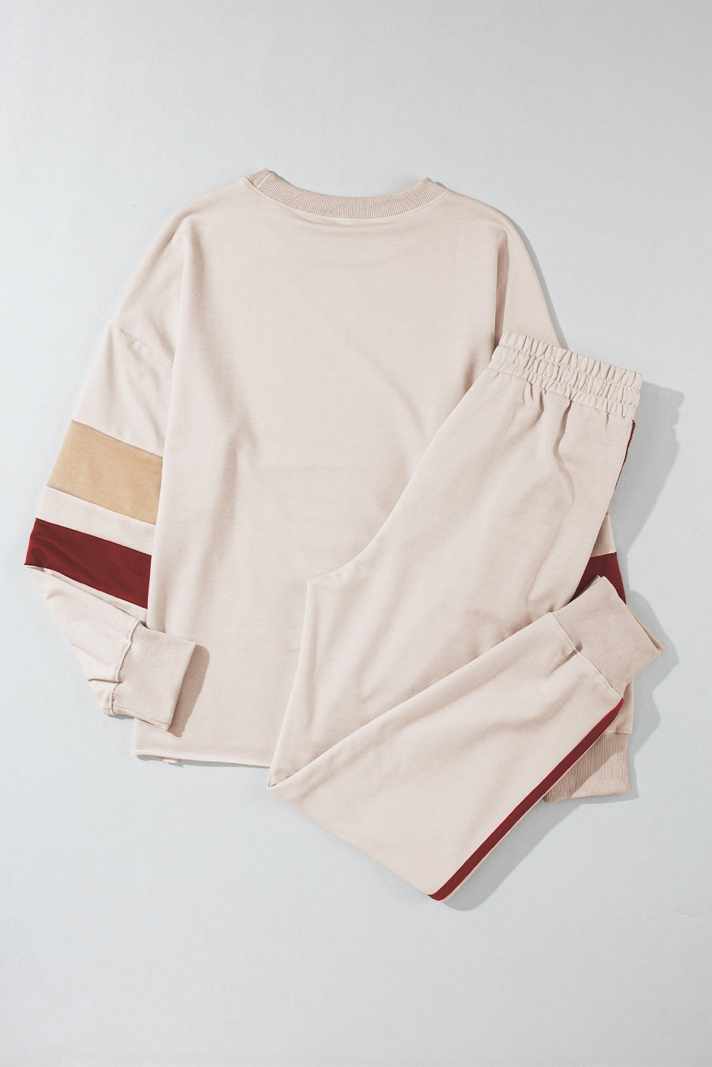 Striped Round Neck Sweatshirt and Drawstring Joggers Set – Chic Yana’s Fashion