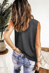 Graphic Round Neck Tank 1 - Chic Yana's Fashion