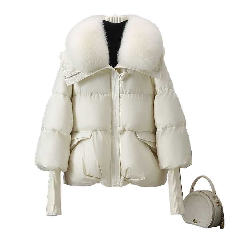 Chic Yana Fashion Women's Short Fur Collar Jacket