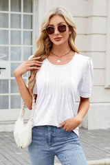 Round Neck Short Sleeve T Shirt 6 - Chic Yana's Fashion